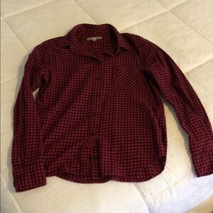 Uniqlo checkered flannel button-down